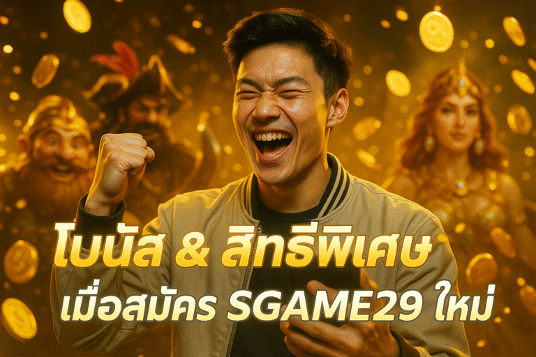 โบนัส & สิทธิพิเศษเมื่อสมัคร SGAME29 ใหม่
